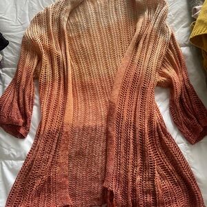 Maurices Sunset Ombre Open-Knit Cardigan